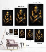 Altın ve Siyah Renkli Kadın Kanvas Tablo satın al ev dekorasyon ürünleri mağazası lavi tasarım dan