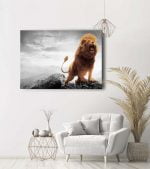 aslan kanvas tablo lavi tasarım