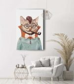 Kedi Kanvas Tablo (En Güzel İllüstrasyon Tablolar) ev dekorasyon ürünleri mağazası Lavi Tasarım da sizlerle