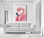 flamingo hediyelik,flamingo tablo,tropikal kuşlar