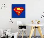 superman kanvas tablo , çelik adam tablo , süpermen tablo , lavi tasarım