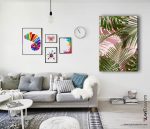 palmiye yaprakları kanvas tablo , palmiye ağacı tablo , antalya kanvas tablo, lavi tasarım , lavi tasarim