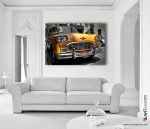 klasik taksi kanvas tablo , classic taxi canvas print , lavi tasarim , wall decoration , duvar dekorasyonu