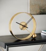 Masa Saati Plato gold altın dekoratif masa saati modeli ve en güzel modern tasarım masa saatleri Lavi Tasarım ’da!