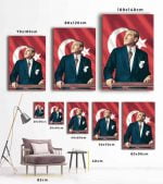 atatürk tablosu türk bayraklı kanvas tablo , atatürk resimleri, atatürk fotoğrafları, kaliteli atatürk tablosu, lavi tasarım, lavi tasarim