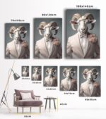 Koç kanvas tablo, koyun, kuzu illüstrasyon hayvan tablo modelleri yüksek çözünürlük, kalite, ücretsiz kargo ve taksitle Lavi Tasarım 'da!